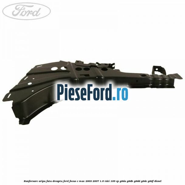 Ranforsare aripa fata dreapta Ford Focus C-Max 2003-2007 1.6 TDCi 109 cp G8DA, G8DB, G8DD, G8DE, G8DF diesel