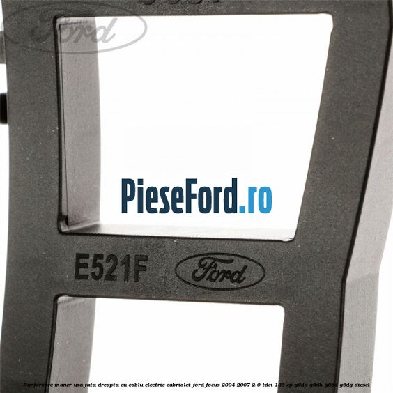 Ranforsare maner usa fata dreapta cu cablu electric cabriolet Ford Focus 2004-2007 2.0 TDCi 136 cp G6DA, G6DB, G6DD, G6DG diesel