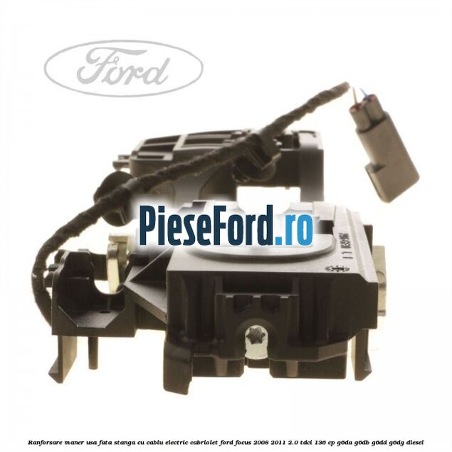 Ranforsare maner usa fata stanga cu cablu electric cabriolet Ford Focus 2008-2011 2.0 TDCi 136 cp G6DA, G6DB, G6DD, G6DG diesel