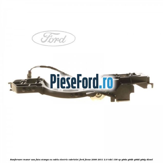 Ranforsare maner usa fata stanga cu cablu electric cabriolet Ford Focus 2008-2011 2.0 TDCi 136 cp G6DA, G6DB, G6DD, G6DG diesel