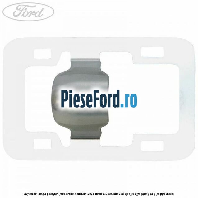 Reflector lampa pasageri Ford Transit Custom 2014-2018 2.0 EcoBlue 105 cp BJFA, BJFB, YLF6, YLFA, YLFB, YLFS diesel