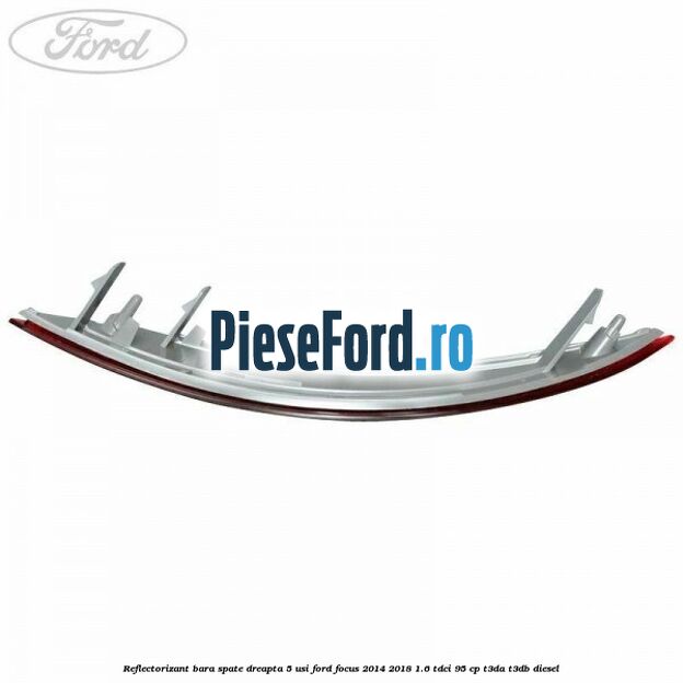 Reflectorizant bara spate dreapta 5 usi Ford Focus 2014-2018 1.6 TDCi 95 cp T3DA, T3DB diesel