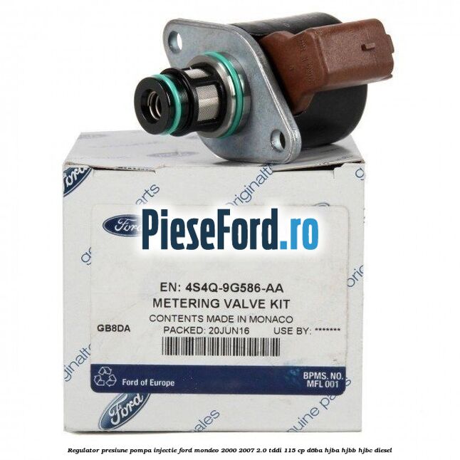 Regulator presiune pompa injectie Ford Mondeo 2000-2007 2.0 TDDI 115 cp Regulator presiune pompa injectie Ford Mondeo 2000-2007 2.0 TDDI 115 cp D6BA, HJBA, HJBB, HJBC diesel