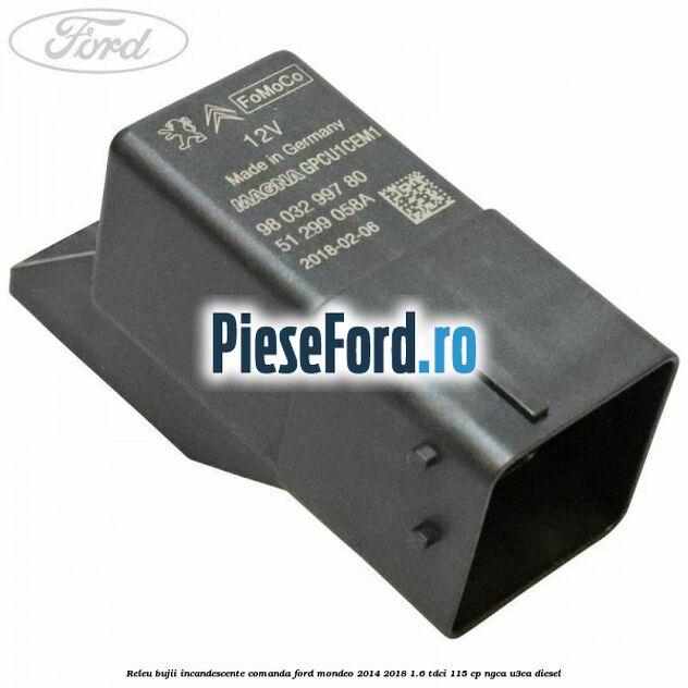 Releu bujii incandescente comanda Ford Mondeo 2014-2018 1.6 TDCi 115 cp NGCA, U3CA diesel