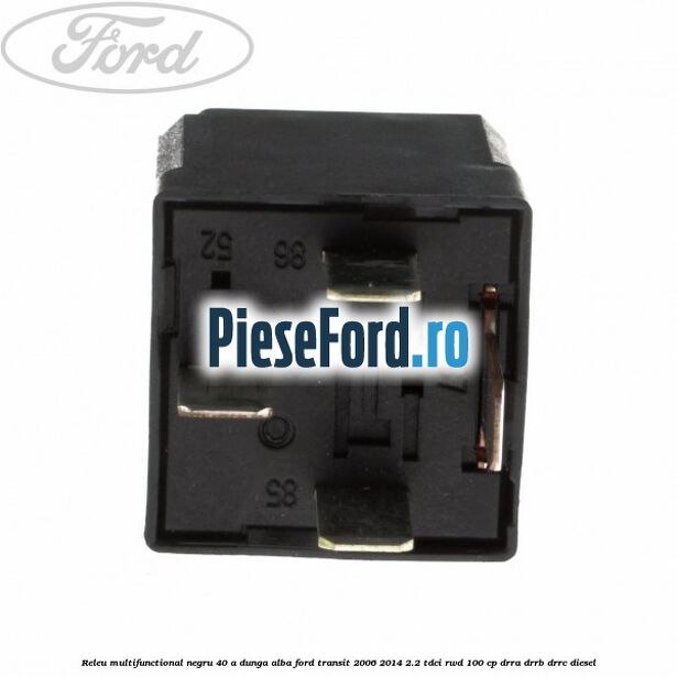 Releu multifunctional negru 40 A, dunga alba Ford Transit 2006-2014 2.2 TDCi RWD 100 cp DRRA, DRRB, DRRC diesel