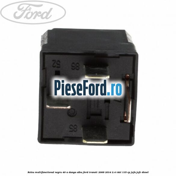 Releu multifunctional negru 40 A, dunga alba Ford Transit 2006-2014 2.4 TDCi 115 cp JXFA, JXFC diesel