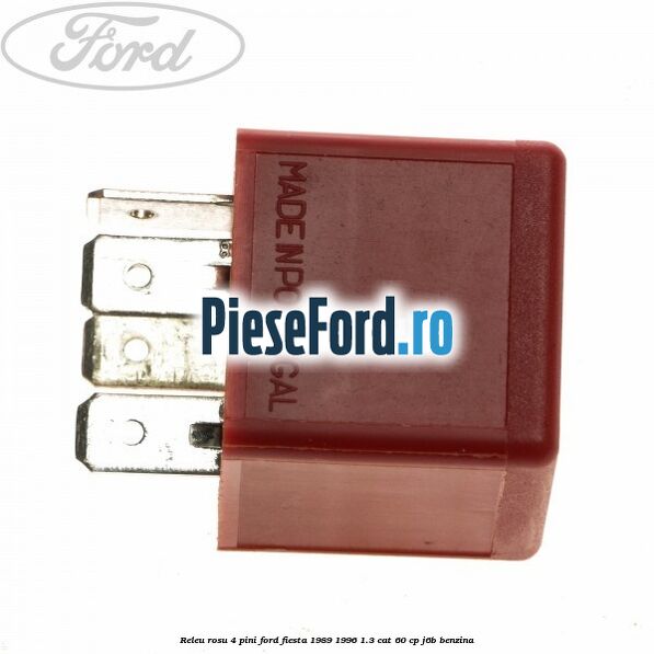 Releu rosu 4 pini Ford Fiesta 1989-1996 1.3 CAT 60 cp J6B benzina