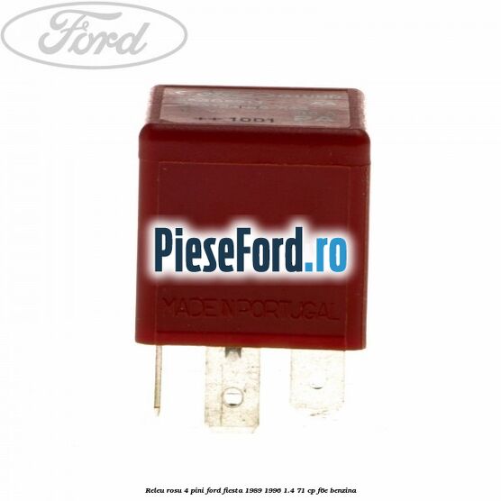Releu rosu 4 pini Ford Fiesta 1989-1996 1.4 71 cp F6E benzina