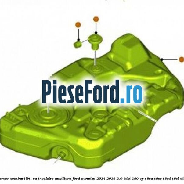 Rezervor combustibil, cu incalzire auxiliara Ford Mondeo 2014-2018 2.0 TDCi 180 cp T8CA, T8CC, T8CD, T8CL diesel