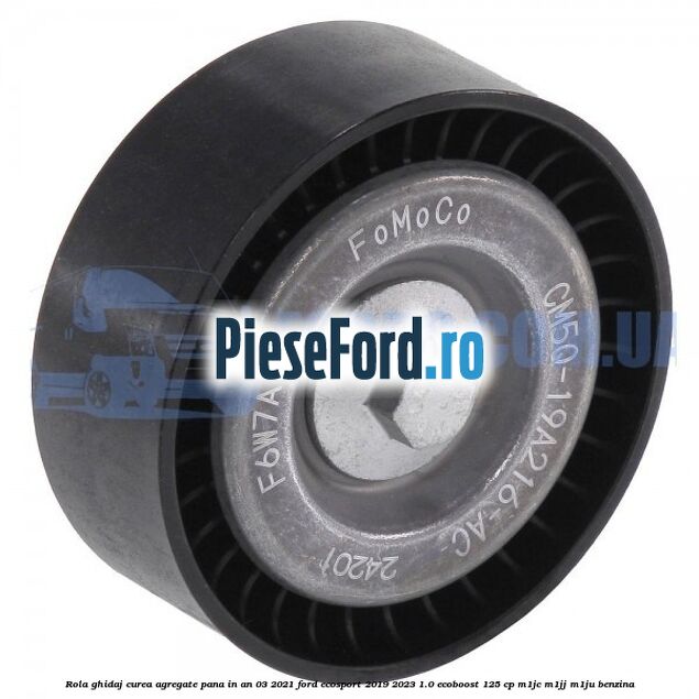 Rola ghidaj curea agregate pana in an 03/2021 Ford EcoSport 2019-2023 1.0 EcoBoost 125 cp M1JC, M1JJ, M1JU benzina