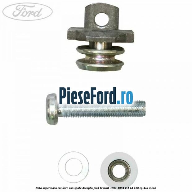 Rola superioara culisare usa spate dreapta Ford Transit 1991-1994 2.5 TD 100 cp Rola superioara culisare usa spate dreapta Ford Transit 1991-1994 2.5 TD 100 cp 4EA diesel