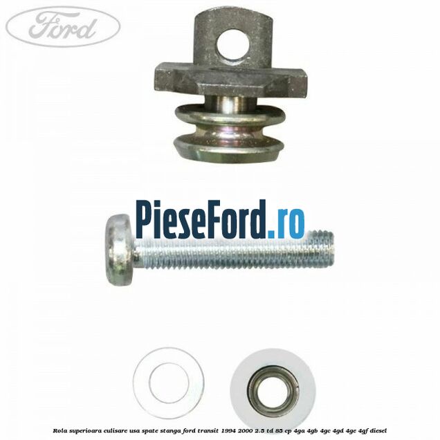 Rola superioara culisare usa spate stanga Ford Transit 1994-2000 2.5 TD 85 cp 4GA, 4GB, 4GC, 4GD, 4GE, 4GF diesel
