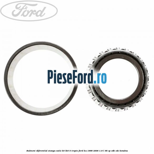 Rulment diferential stanga, cutie B5/Ib5 5 trepte Ford Ka 1996-2008 1.6 i 95 cp Rulment diferential stanga, cutie B5/Ib5 5 trepte Ford Ka 1996-2008 1.6 i 95 cp CDB, CDC benzina