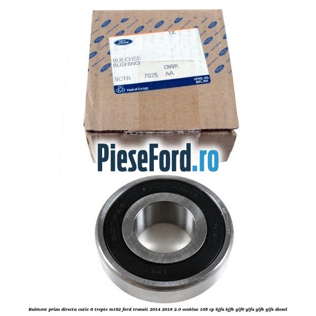 Rulment priza directa cutie 6 trepte MT82 Ford Transit 2014-2018 2.0 EcoBlue 105 cp BJFA, BJFB, YLF6, YLFA, YLFB, YLFS diesel
