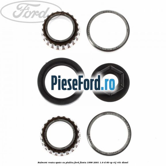 Rulment roata spate cu piulita Ford Fiesta 1996-2001 1.8 D 60 cp RTJ, RTK diesel
