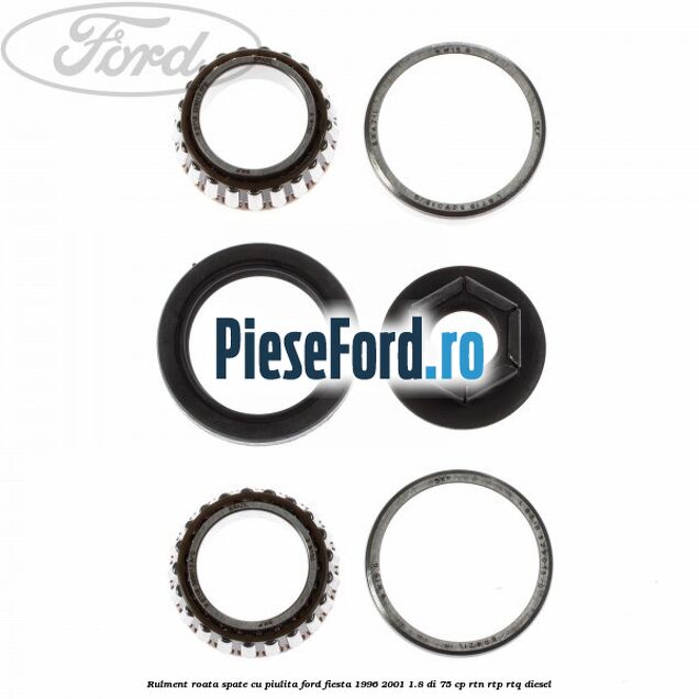 Rulment roata spate cu piulita Ford Fiesta 1996-2001 1.8 DI 75 cp RTN, RTP, RTQ diesel