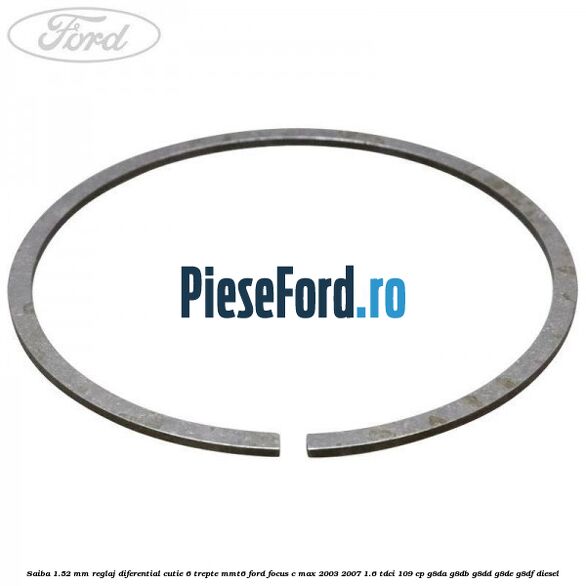 Saiba 1.52 MM reglaj diferential cutie 6 trepte MMT6 Ford Focus C-Max 2003-2007 1.6 TDCi 109 cp G8DA, G8DB, G8DD, G8DE, G8DF diesel