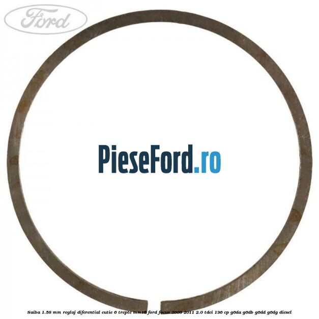 Saiba 1.58 MM reglaj diferential cutie 6 trepte MMT6 Ford Focus 2008-2011 2.0 TDCi 136 cp G6DA, G6DB, G6DD, G6DG diesel