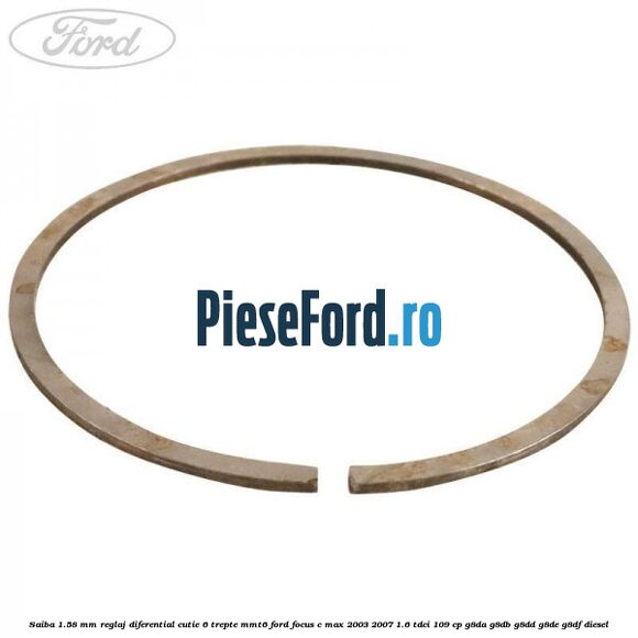 Saiba 1.58 MM reglaj diferential cutie 6 trepte MMT6 Ford Focus C-Max 2003-2007 1.6 TDCi 109 cp G8DA, G8DB, G8DD, G8DE, G8DF diesel