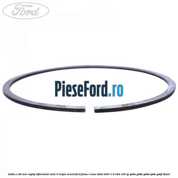 Saiba 1.60 MM reglaj diferential cutie 6 trepte MMT6 Ford Focus C-Max 2003-2007 1.6 TDCi 109 cp G8DA, G8DB, G8DD, G8DE, G8DF diesel