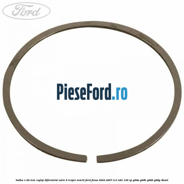 Saiba 1.62 MM reglaj diferential cutie 6 trepte MMT6 Ford Focus 2004-2007 2.0 TDCi 136 cp Saiba 1.62 MM reglaj diferential cutie 6 trepte MMT6 Ford Focus 2004-2007 2.0 TDCi 136 cp G6DA, G6DB, G6DD, G6DG diesel
