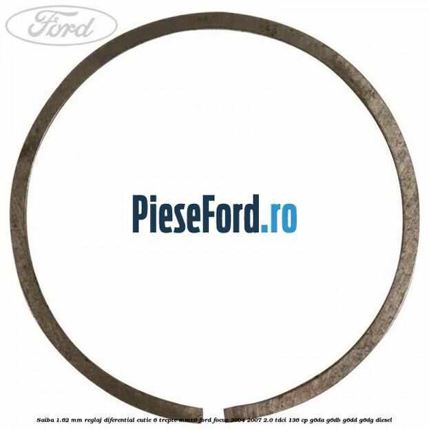 Saiba 1.62 MM reglaj diferential cutie 6 trepte MMT6 Ford Focus 2004-2007 2.0 TDCi 136 cp Saiba 1.62 MM reglaj diferential cutie 6 trepte MMT6 Ford Focus 2004-2007 2.0 TDCi 136 cp G6DA, G6DB, G6DD, G6DG diesel