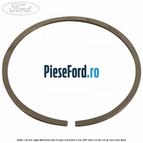 Saiba 1.62 MM reglaj diferential cutie 6 trepte MMT6 Ford S-Max 2007-2014 1.6 TDCi 115 cp T1WA, T1WB diesel