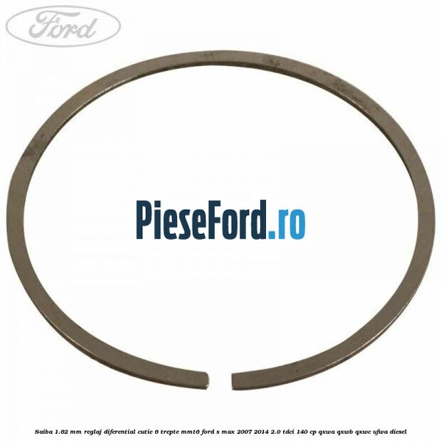 Saiba 1.62 MM reglaj diferential cutie 6 trepte MMT6 Ford S-Max 2007-2014 2.0 TDCi 140 cp QXWA, QXWB, QXWC, UFWA diesel