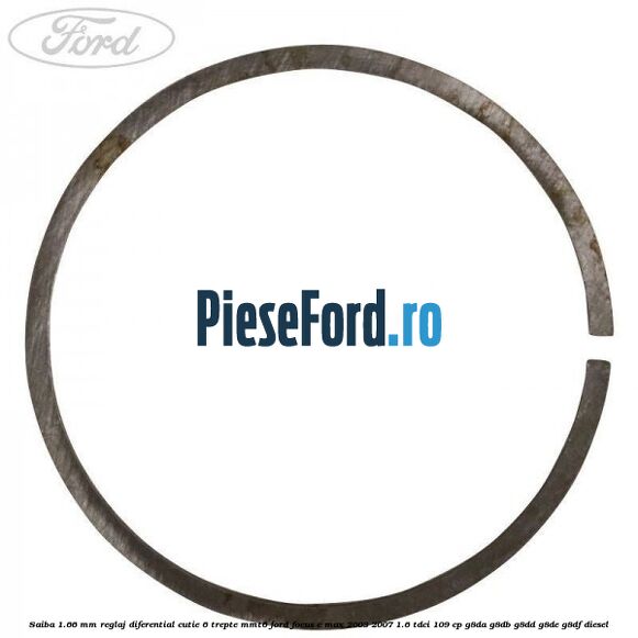 Saiba 1.66 MM reglaj diferential cutie 6 trepte MMT6 Ford Focus C-Max 2003-2007 1.6 TDCi 109 cp G8DA, G8DB, G8DD, G8DE, G8DF diesel