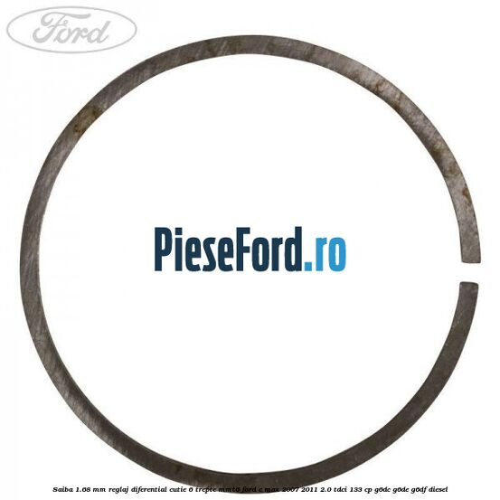 Saiba 1.68 MM reglaj diferential cutie 6 trepte MMT6 Ford C-Max 2007-2011 2.0 TDCi 133 cp G6DC, G6DE, G6DF diesel