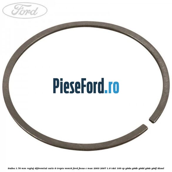 Saiba 1.70 MM reglaj diferential cutie 6 trepte MMT6 Ford Focus C-Max 2003-2007 1.6 TDCi 109 cp G8DA, G8DB, G8DD, G8DE, G8DF diesel