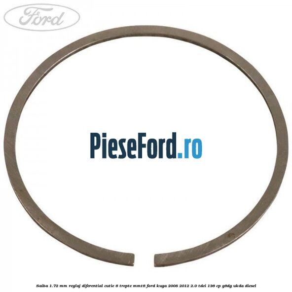 Saiba 1.72 MM reglaj diferential cutie 6 trepte MMT6 Ford Kuga 2008-2012 2.0 TDCi 136 cp G6DG, UKDA diesel