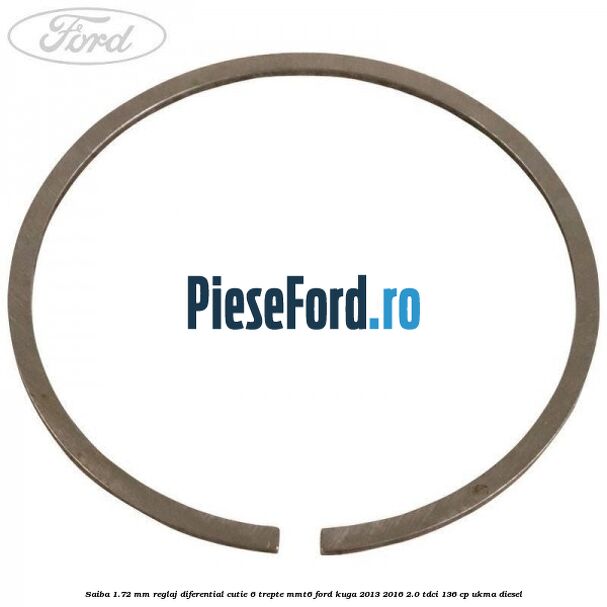 Saiba 1.72 MM reglaj diferential cutie 6 trepte MMT6 Ford Kuga 2013-2016 2.0 TDCi 136 cp UKMA diesel