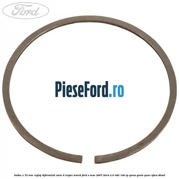 Saiba 1.72 MM reglaj diferential cutie 6 trepte MMT6 Ford S-Max 2007-2014 2.0 TDCi 140 cp