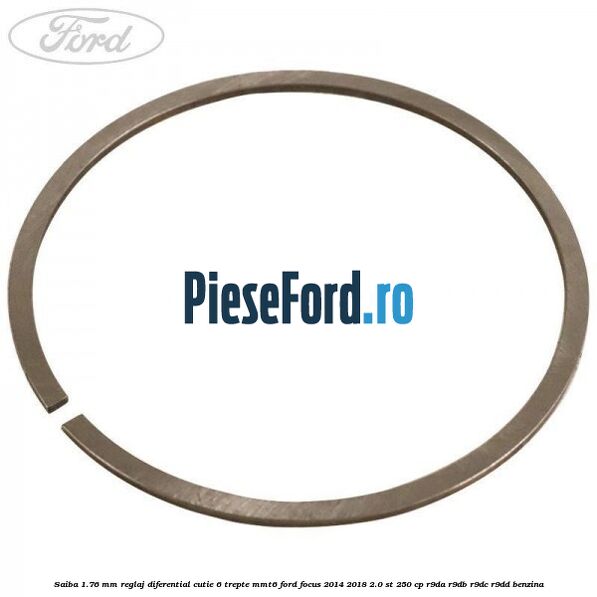 Saiba 1.76 MM reglaj diferential cutie 6 trepte MMT6 Ford Focus 2014-2018 2.0 ST 250 cp R9DA, R9DB, R9DC, R9DD benzina