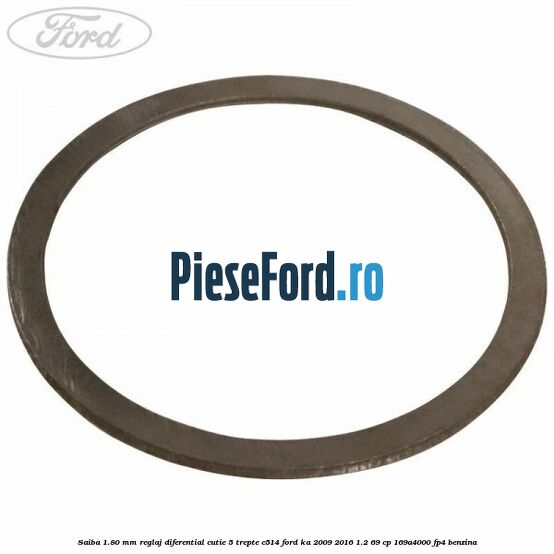 Saiba 1.80 MM reglaj diferential cutie 5 trepte C514 Ford Ka 2009-2016 1.2 69 cp 169A4000, FP4 benzina