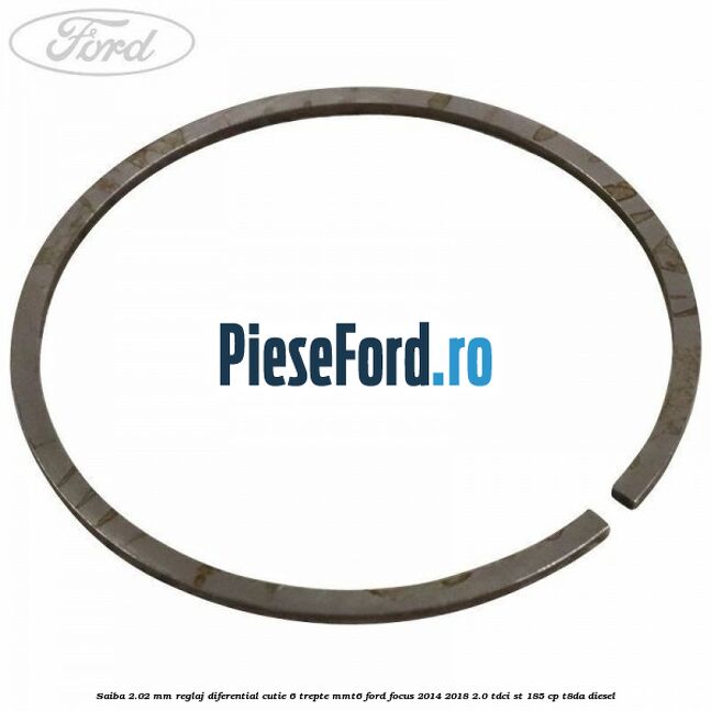 Saiba 2.02 MM reglaj diferential cutie 6 trepte MMT6 Ford Focus 2014-2018 2.0 TDCi ST 185 cp T8DA diesel