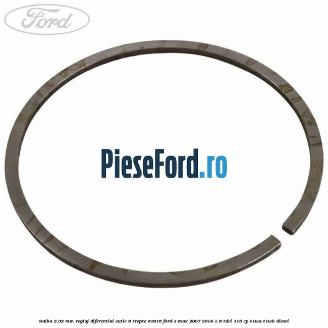 Saiba 2.02 MM reglaj diferential cutie 6 trepte MMT6 Ford S-Max 2007-2014 1.6 TDCi 115 cp T1WA, T1WB diesel