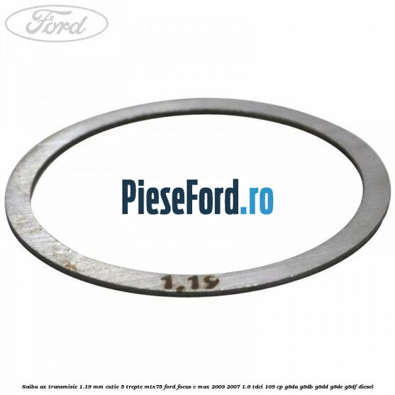 Saiba ax transmisie 1.19 mm cutie 5 trepte MTX75 Ford Focus C-Max 2003-2007 1.6 TDCi 109 cp Saiba ax transmisie 1.19 mm cutie 5 trepte MTX75 Ford Focus C-Max 2003-2007 1.6 TDCi 109 cp G8DA, G8DB, G8DD, G8DE, G8DF diesel