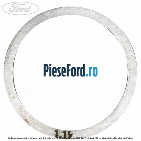 Saiba ax transmisie 1.19 mm cutie 5 trepte MTX75 Ford Focus C-Max 2003-2007 1.6 TDCi 109 cp Saiba ax transmisie 1.19 mm cutie 5 trepte MTX75 Ford Focus C-Max 2003-2007 1.6 TDCi 109 cp G8DA, G8DB, G8DD, G8DE, G8DF diesel