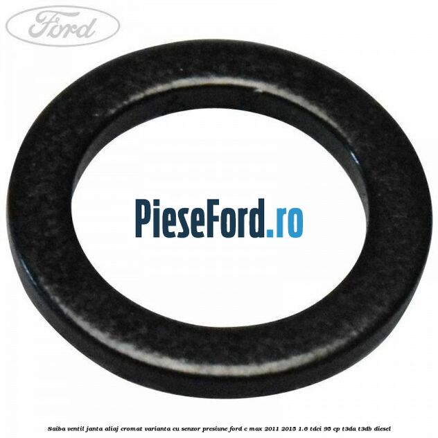 Saiba ventil janta aliaj cromat, varianta cu senzor presiune Ford C-Max 2011-2015 1.6 TDCi 95 cp T3DA, T3DB diesel