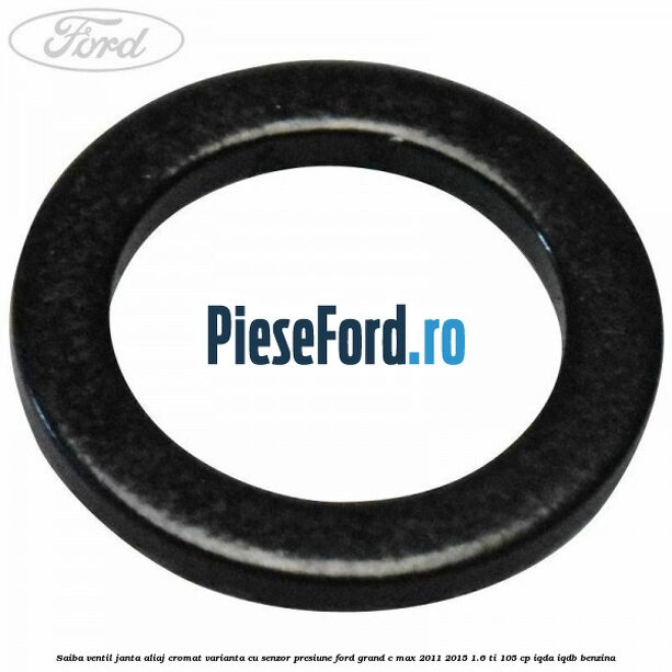 Saiba ventil janta aliaj cromat, varianta cu senzor presiune Ford Grand C-Max 2011-2015 1.6 Ti 105 cp IQDA, IQDB benzina