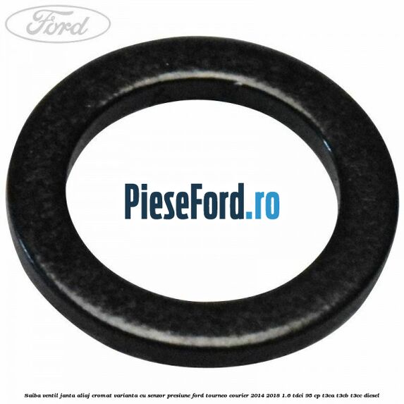 Saiba ventil janta aliaj cromat, varianta cu senzor presiune Ford Tourneo Courier 2014-2018 1.6 TDCi 95 cp T3CA, T3CB, T3CC diesel