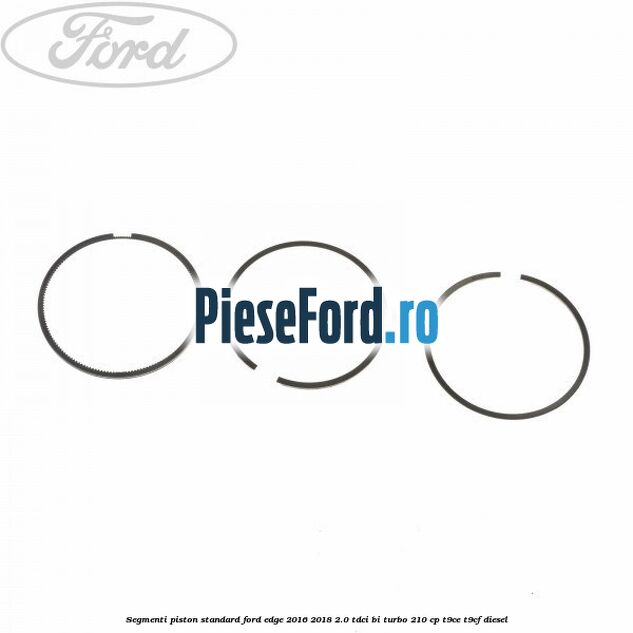 Segmenti piston standard Ford Edge 2016-2018 2.0 TDCi Bi-Turbo 210 cp T9CE, T9CF diesel