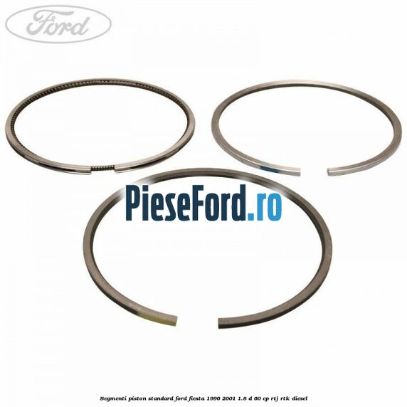Segmenti piston standard Ford Fiesta 1996-2001 1.8 D 60 cp RTJ, RTK diesel