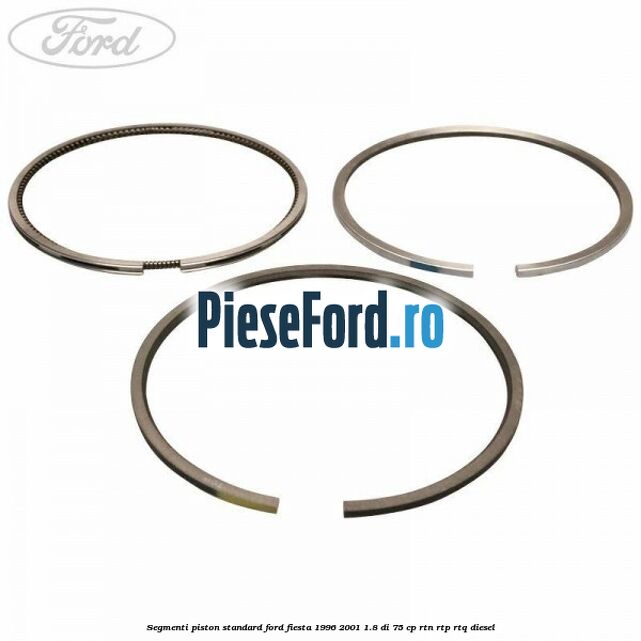 Segmenti piston standard Ford Fiesta 1996-2001 1.8 DI 75 cp RTN, RTP, RTQ diesel