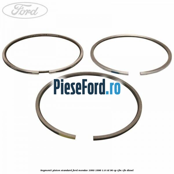Segmenti piston standard Ford Mondeo 1993-1996 1.8 TD 90 cp RFM, RFN diesel