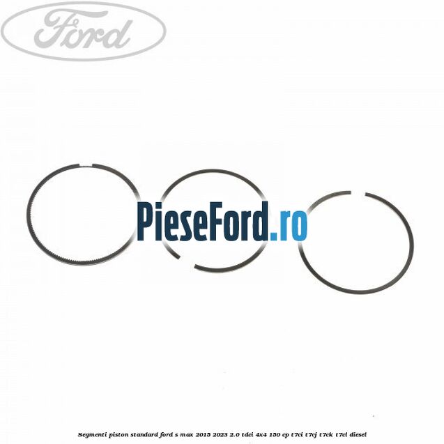 Segmenti piston standard Ford S-Max 2015-2023 2.0 TDCi 4x4 150 cp T7CI, T7CJ, T7CK, T7CL diesel