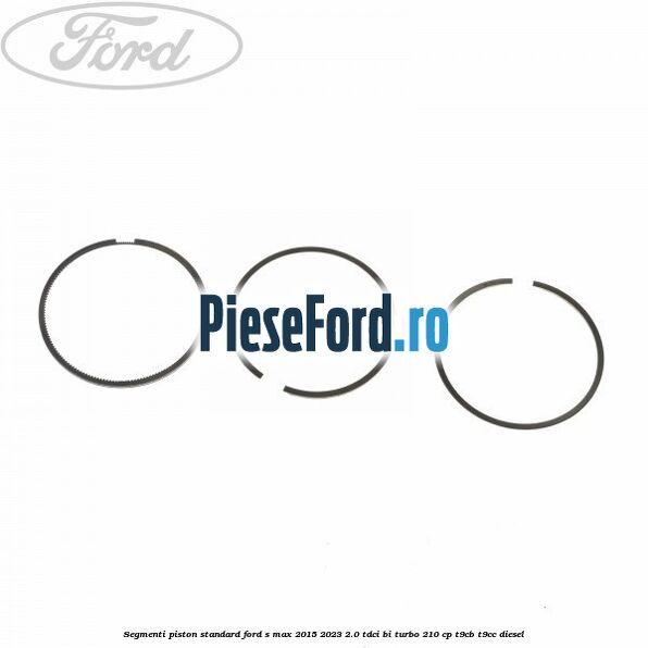 Segmenti piston standard Ford S-Max 2015-2023 2.0 TDCi BI-Turbo 210 cp T9CB, T9CC diesel