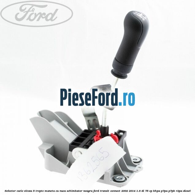 Selector cutie viteza 5 trepte maneta cu nuca schimbator neagra Ford Transit Connect 2002-2014 1.8 Di 75 cp